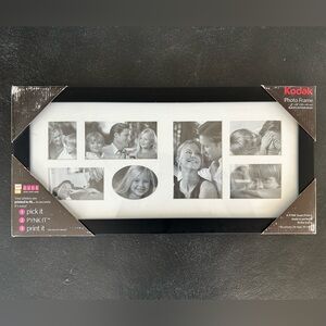 Vintage Kodak 8×18 Photo Frame Multi-Opening Collage Black / New Old Stock